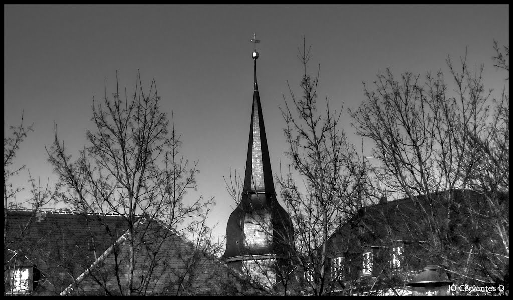 Turm des Jakobskirche aus dem Goetheplatz, Веймар