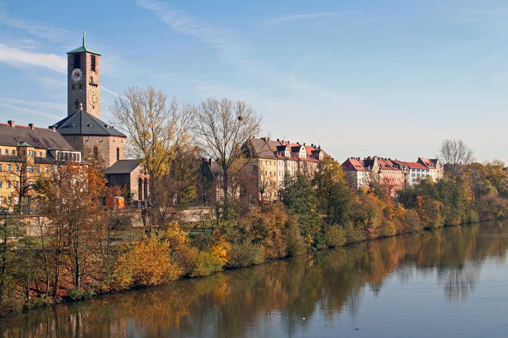Bamberg, Kunigundendamm mit Erlöserkirche (pb), Бамберг