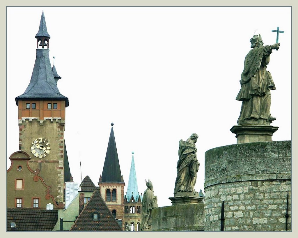 Viele Türme und Brückenfiguren, Вюрцбург