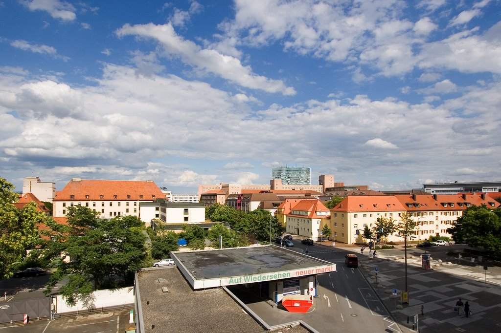 Blick vom Parkhaus Neuer Markt, Ерланген