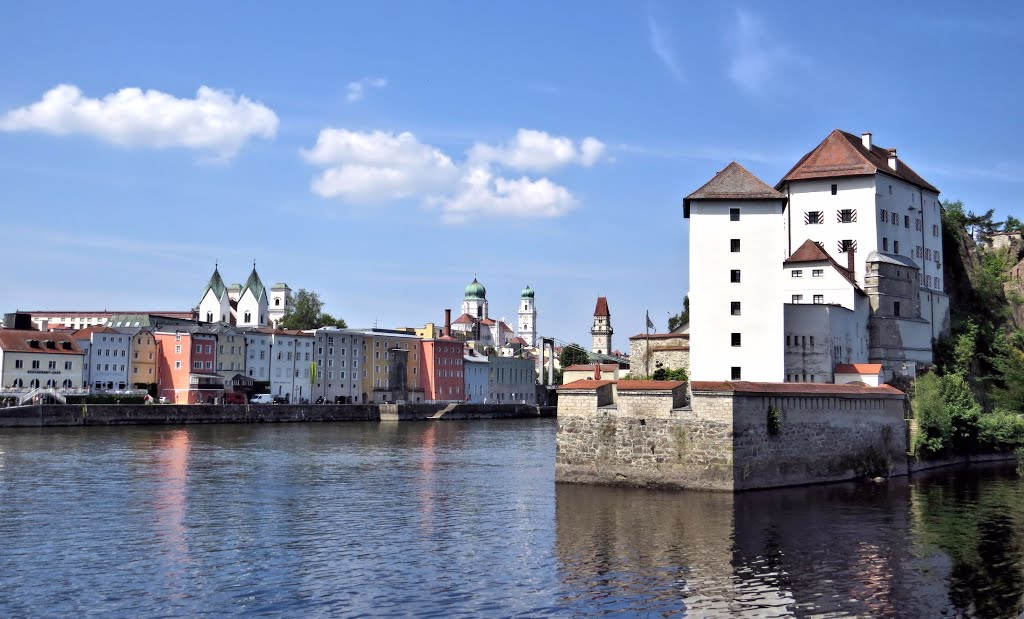 Passau, Dreiflüssestadt, Juni 2014, Пасау