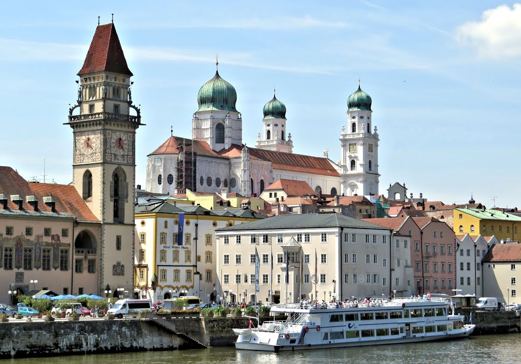 Passau,  Dreiflüssestadt,  Juni  2014, Пасау