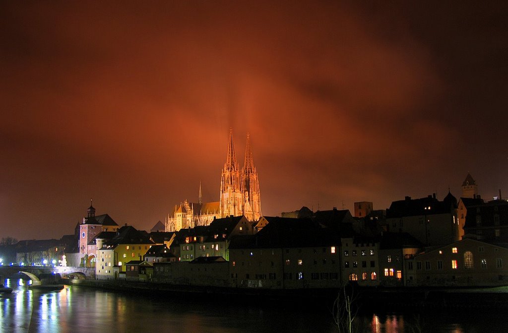 Regensburg - dramatic night, Регенсбург