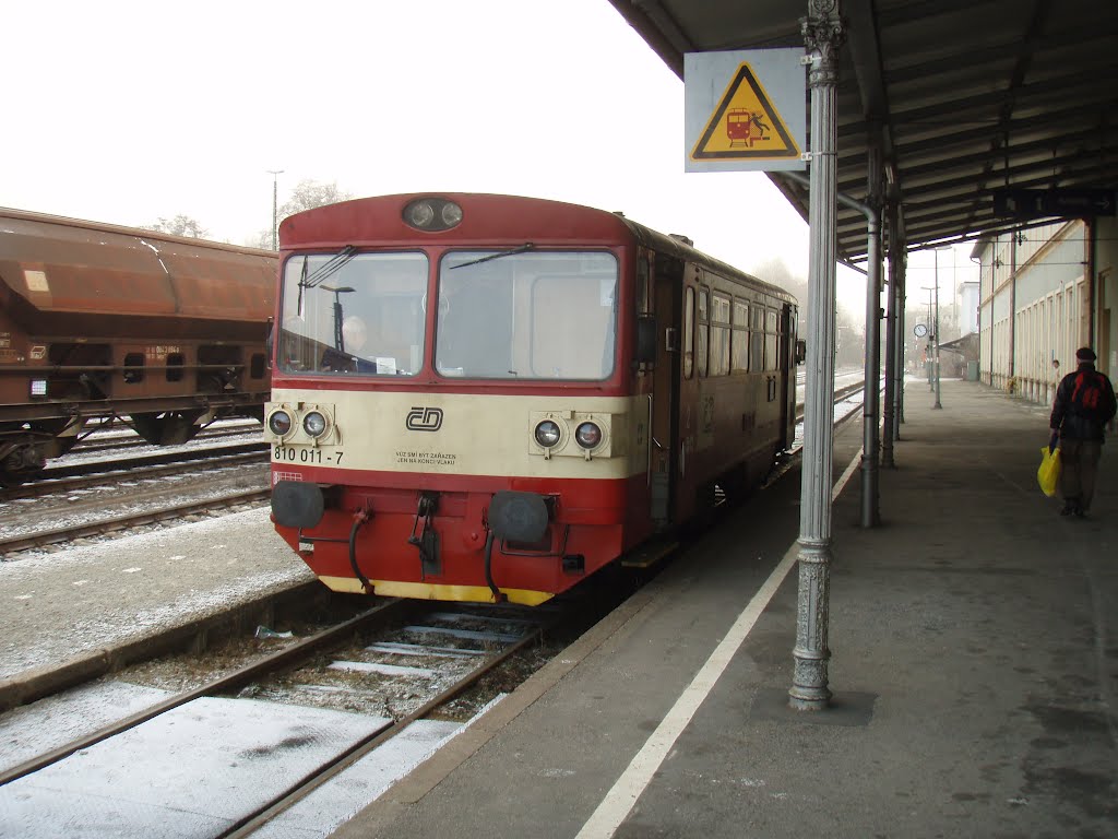 Tschechischer Triebwagen im Bahnhof Furth im Wald, Фурт