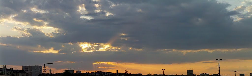 Sonnenuntergang bei Hof 22.05.12 - Panorama, Хоф