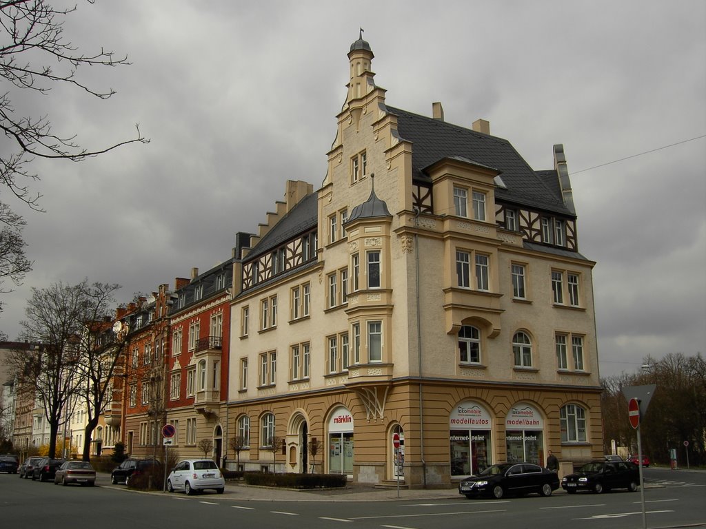 Hof: Häuser in der Bahnhofstraße, Хоф