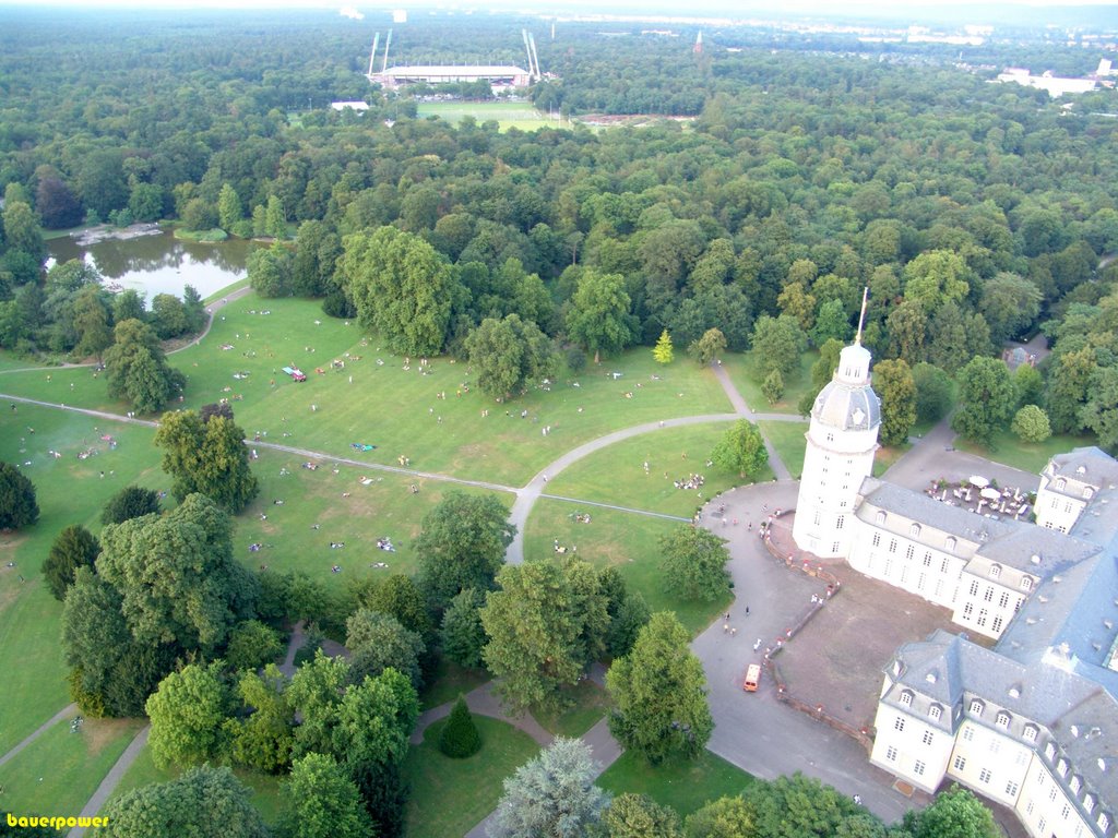 Luftaufnahme Schlosspark, Карлсруэ