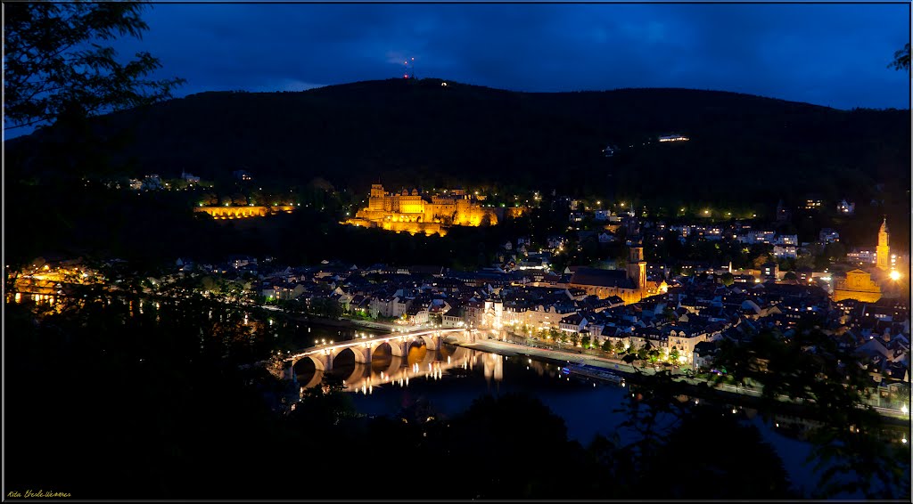 Heidelberg by night (please enlarge), Хейдельберг