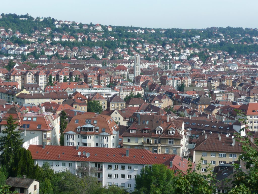 Ausblick von der Hasenbergsteige auf Stuttgart, Штутгарт