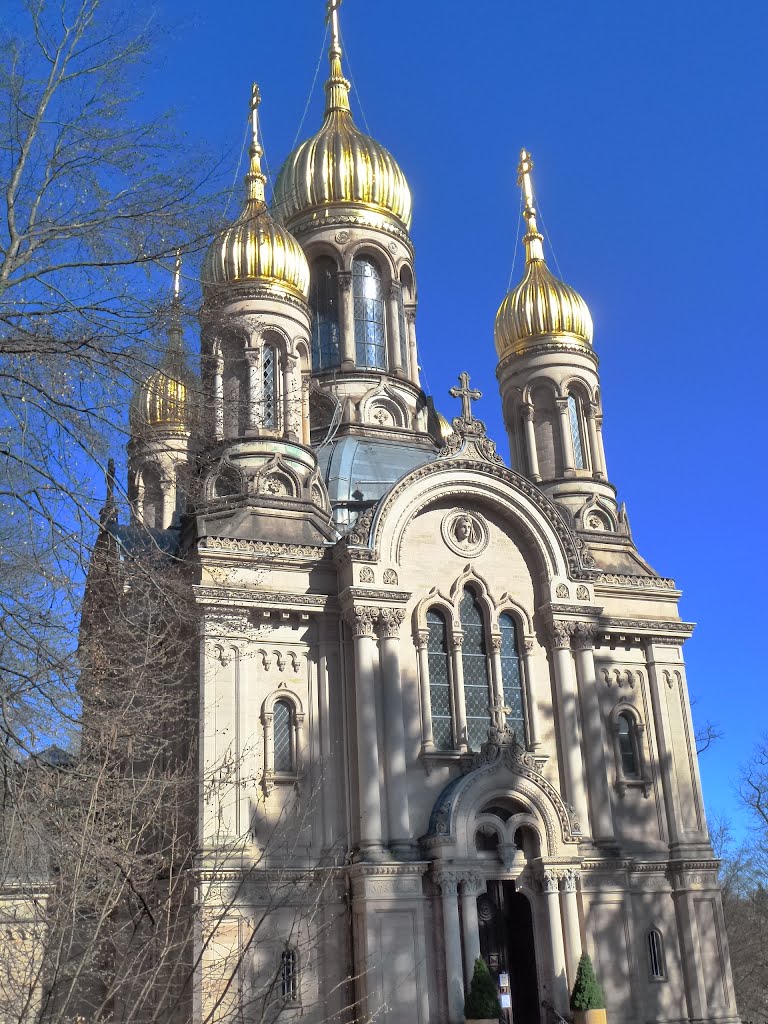Russian-orthodox church above Wiesbaden, Висбаден