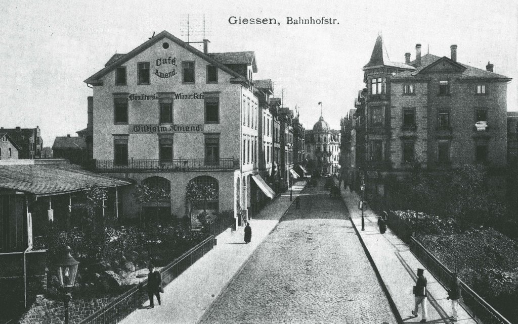 Bahnhofstr. Wieseckbrücke ca. 1905, Гиссен