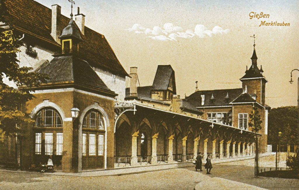 Marktlauben / Lindenplatz ca. 1900 !, Гиссен