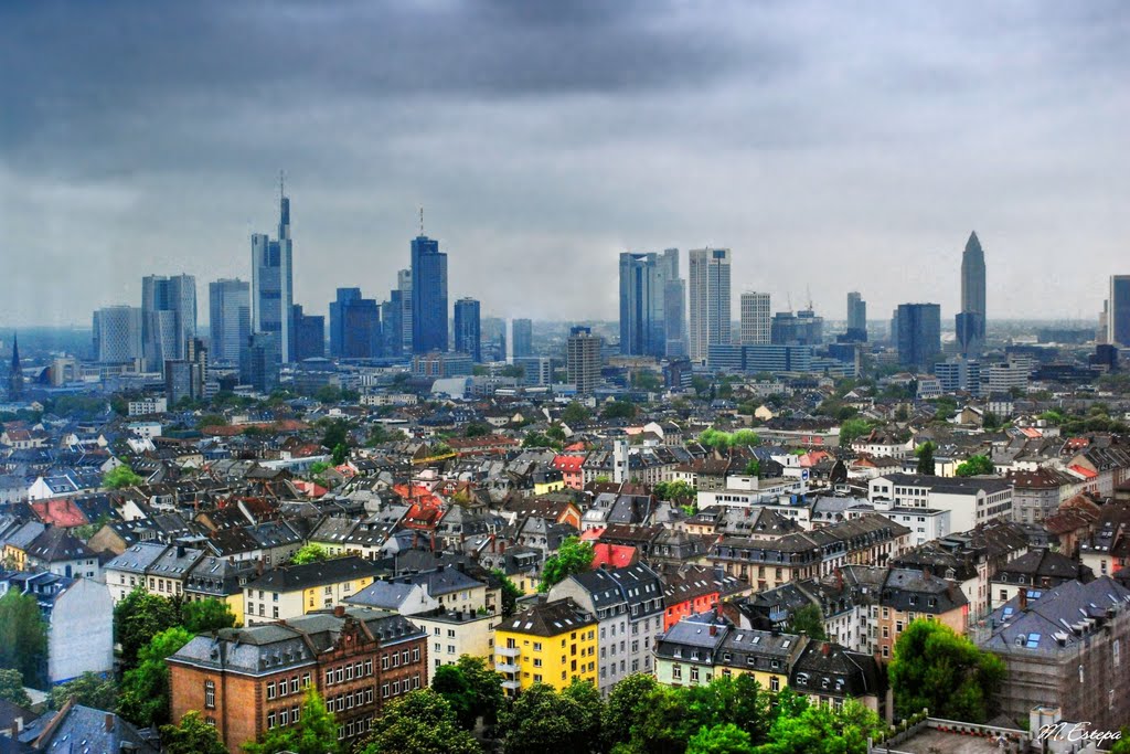 La Skyline vista desde el Nordeste, Франкфурт-на-Майне