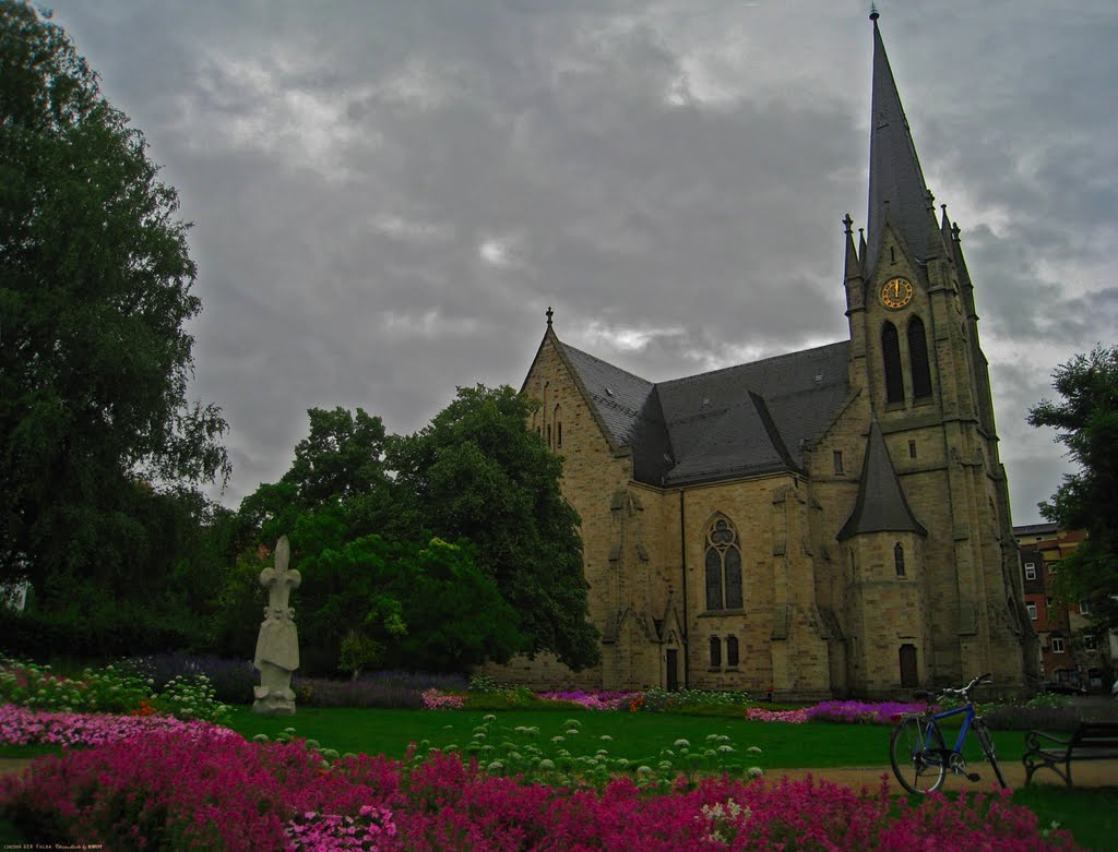 GER Fulda Christuskirche {in the rain} by KWOT, Фульда