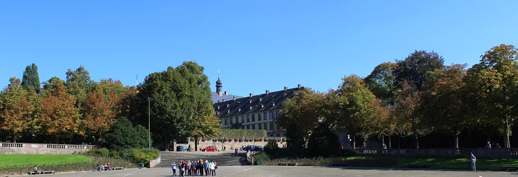 Blick vom Domplatz zum Stadtschloss Fulda - KE, Фульда