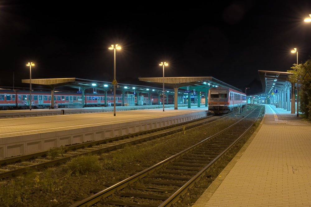 Bahnhof Goslar bei Nacht, Гослар