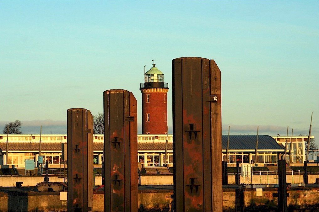 Blick zum Leuchtturm Cuxhaven, Куксхавен