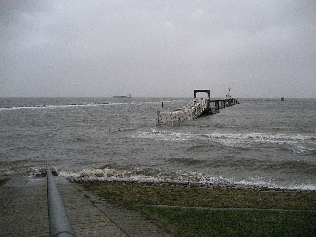 Cuxhaven-Grimmershörn, Sturmflut 01-03-08, Куксхавен