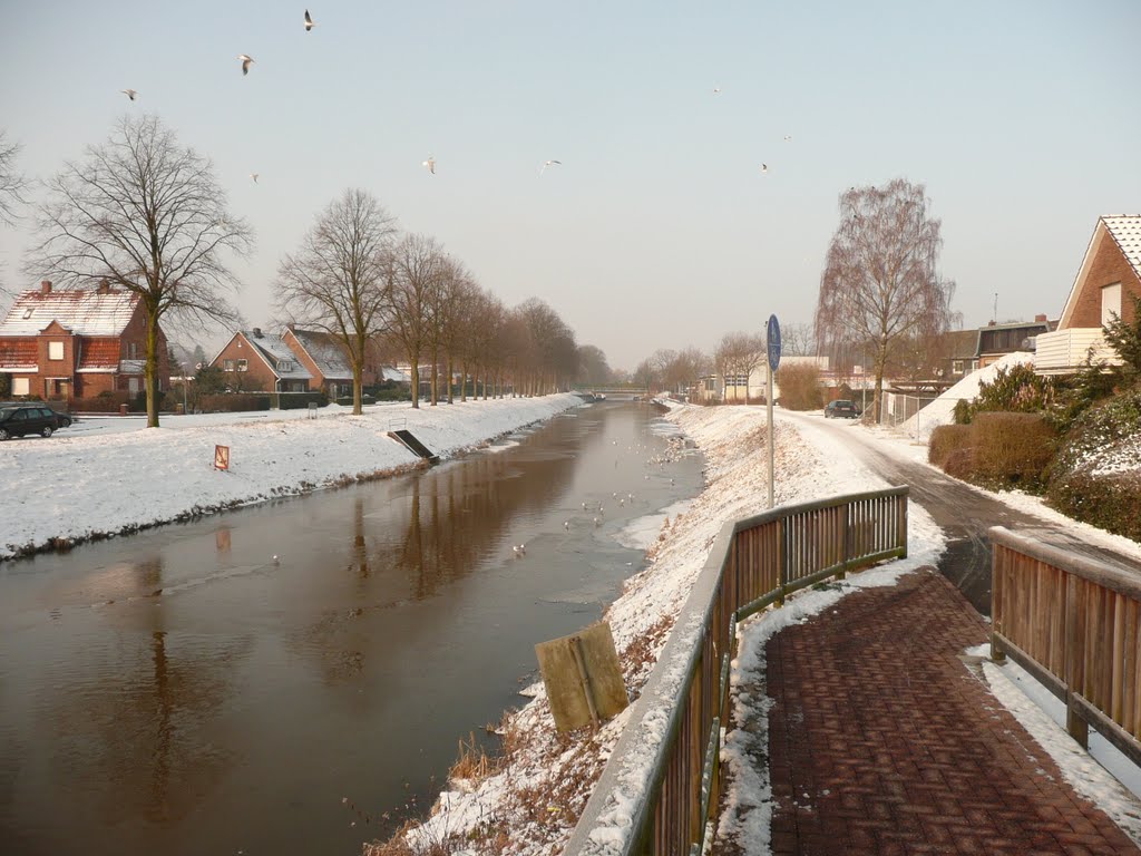 Nordhorn - Winter am Ems-Vechte-Kanal, Нордхорн
