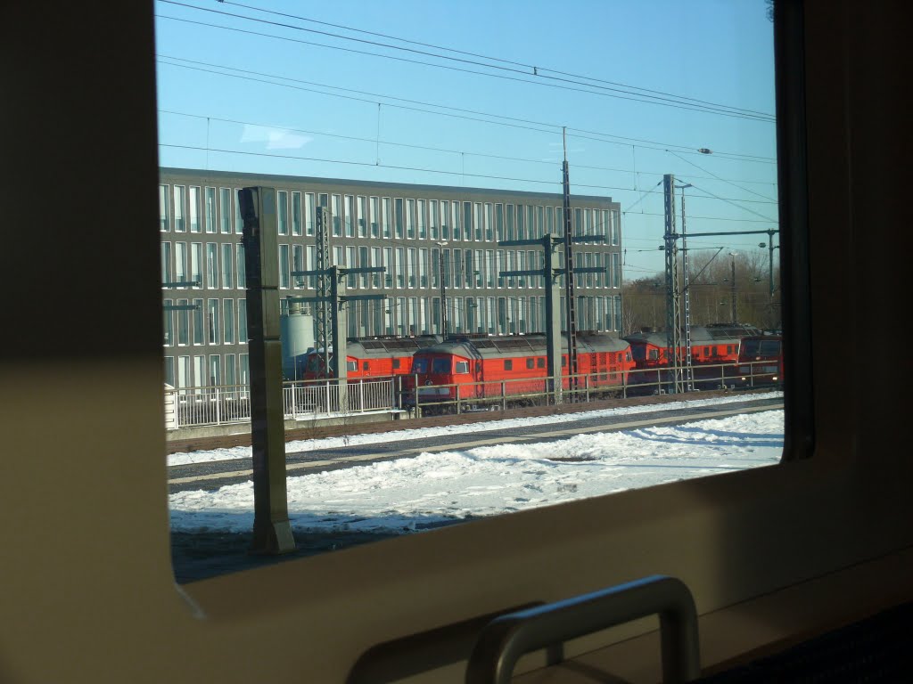 Oldenburg Central station, View out of the train window, Олденбург