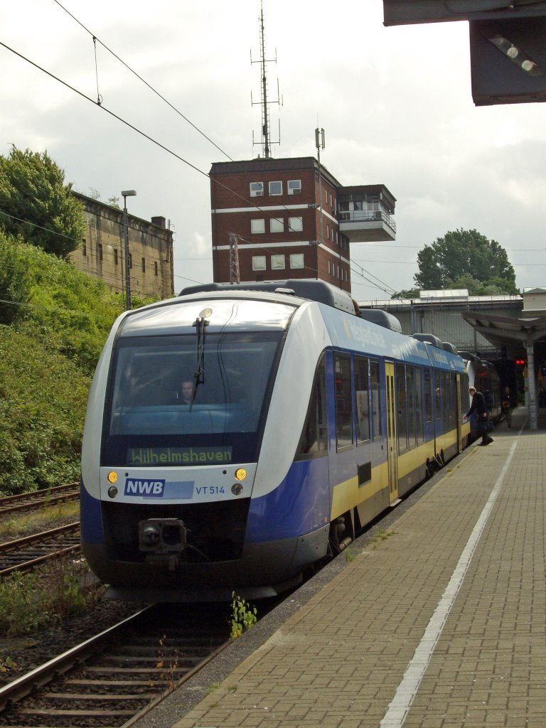 Osnabrück HBF: VT 514 der NordWestBahn(NWB) nach Wilhelmshaven, Оснабрюк
