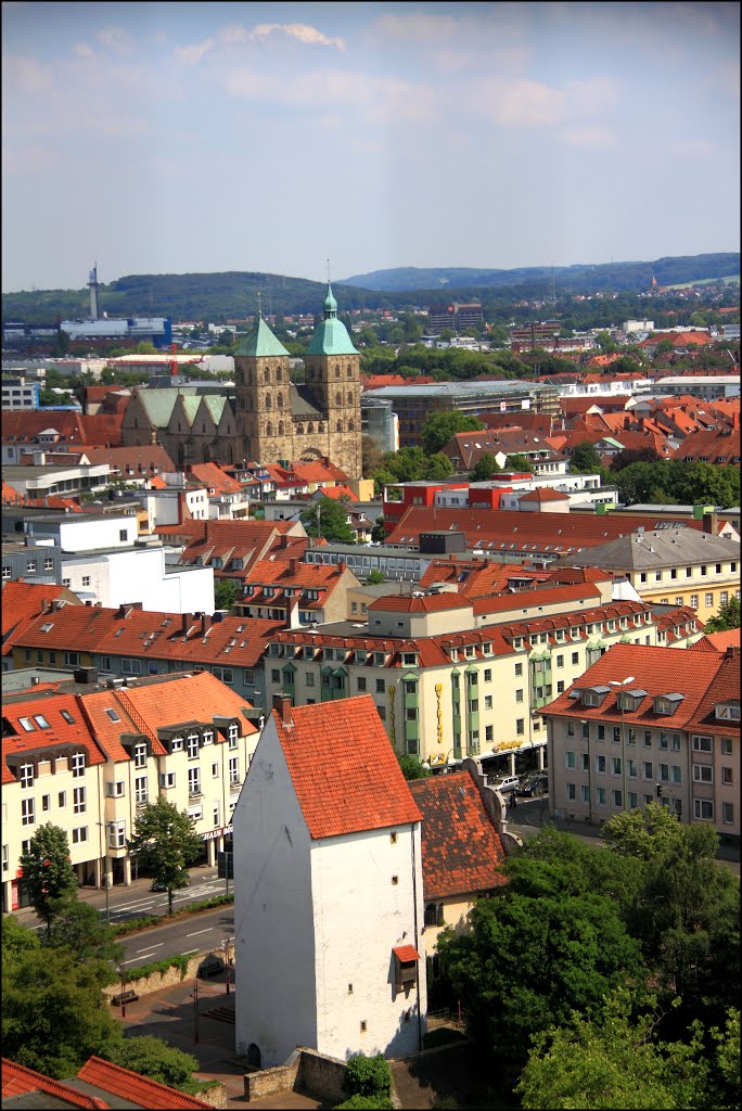 Osnabrück: St Johannkirche gesehen ab der Turm der St. Katharinenkirche, Оснабрюк