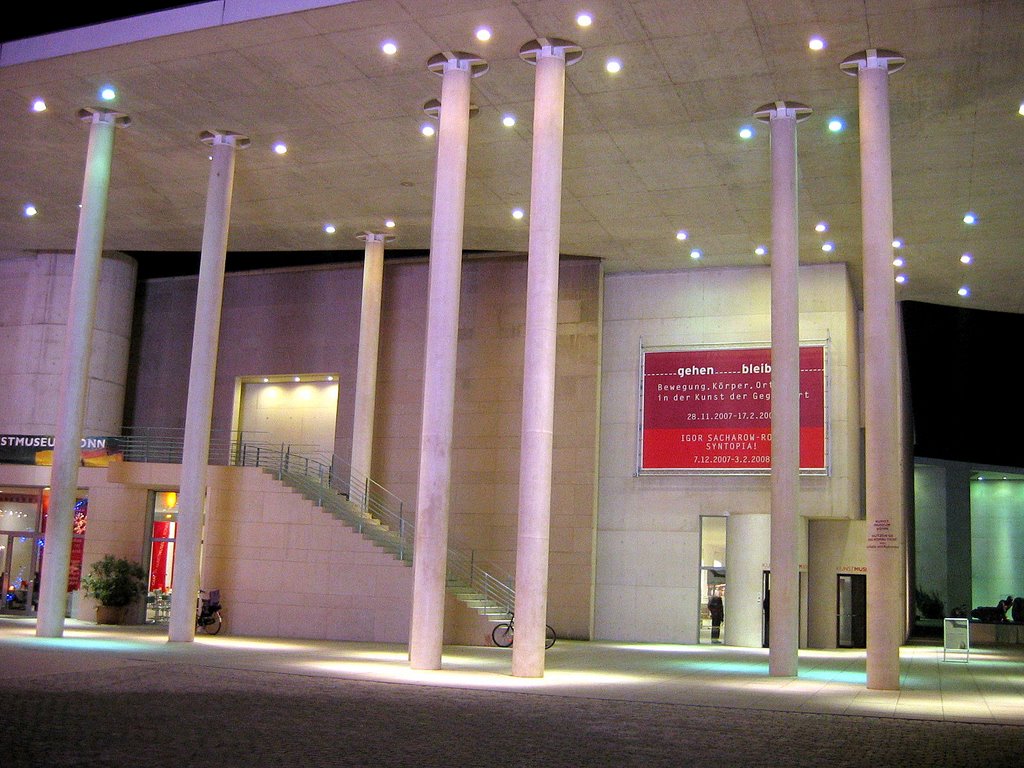 KUNTZ Museum im nacht - Art museum seen at night - musée de lart vue dans la nuit (2), Бонн