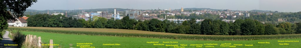 Witten: City-Panorama von Bommern 20.9.2008, Виттен