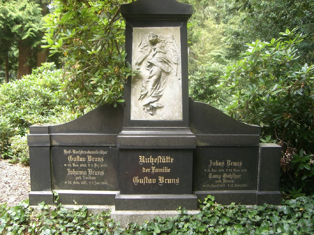 MINDEN:  ... die alte, bekannte Mindener Familie Gustav BRUNS - Alter Friedhof ("Botanischer Garten"), Минден