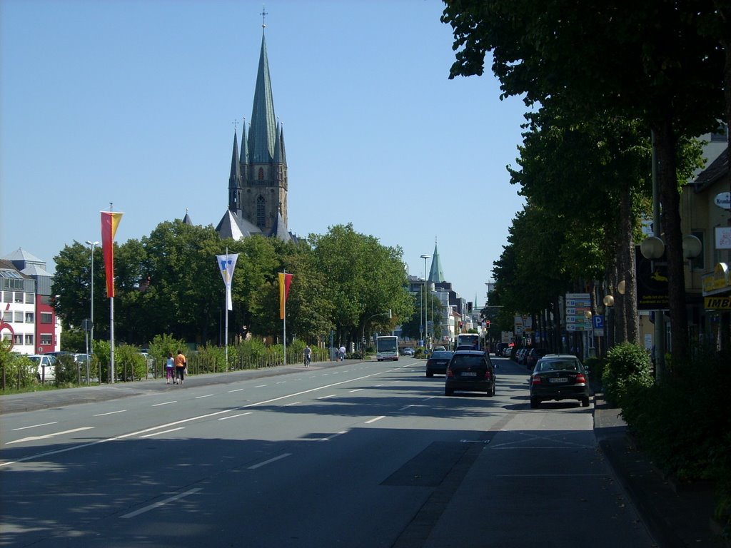 Paderborn  (  Kath. Herz-Jesu Kirche ) Bahnhofstraße.   August 2009, Падерборн