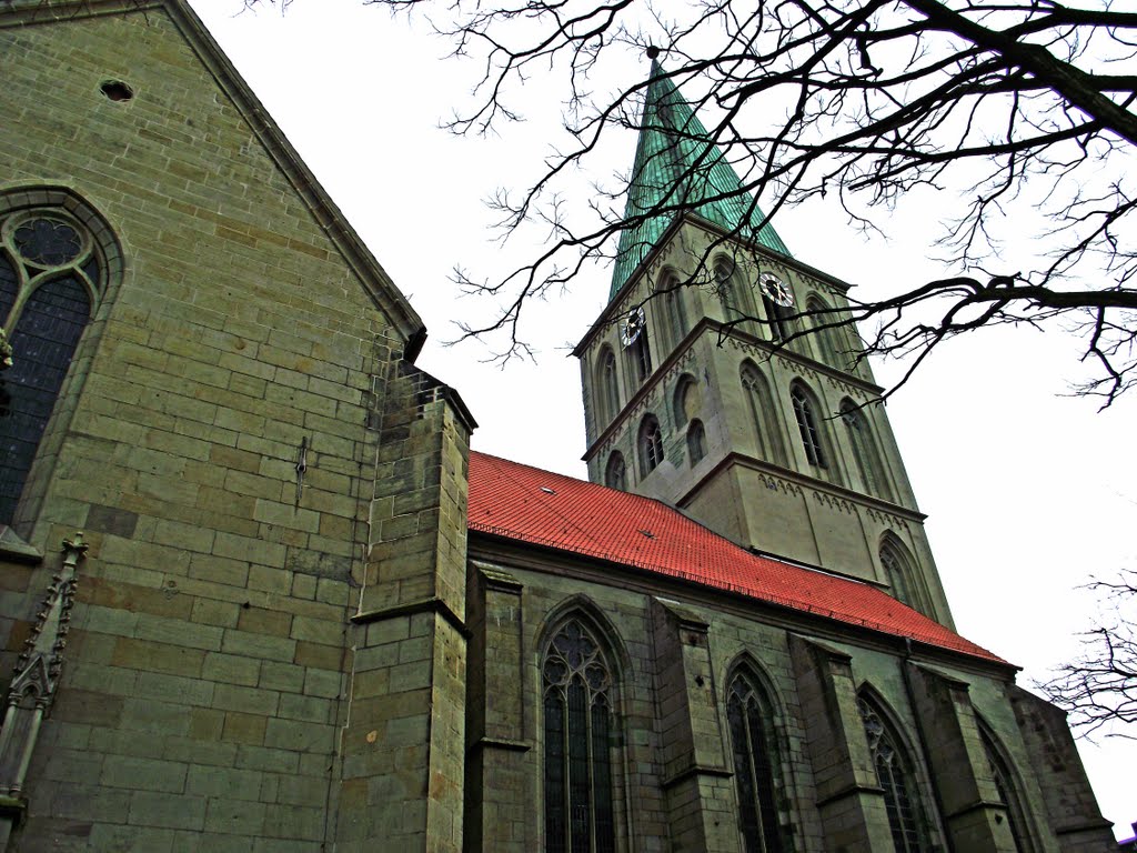 Die Pauluskirche von der Oststrasse, Хамм