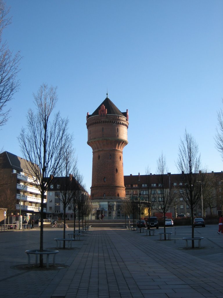 Bremerhaven - Geestemünde - Konrad-Adenauer-Platz / Wasserturm mit Cafe, Бремерхафен