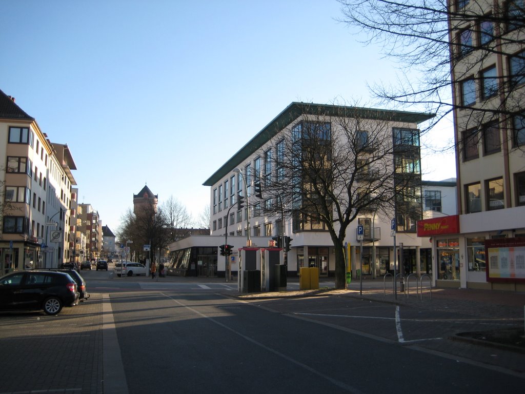 Bremerhaven - Geestemünde - Bülkenstraße / Blick Richtung  Konrad-Adenauer-Platz, Бремерхафен