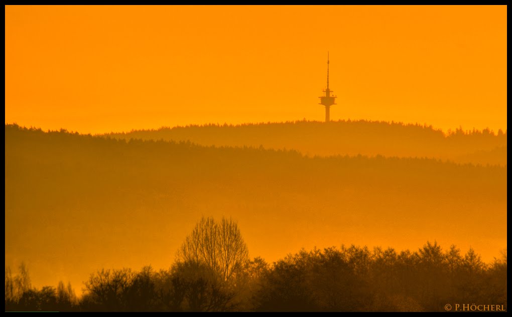 Fernsehturm Weiden im Morgenlicht, Вайден
