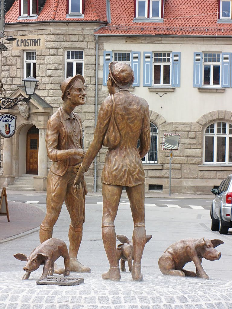 Die Schweinehändler im Kreisverkehr am Saumarkt, Вайсенбург