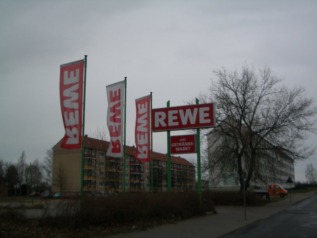 REWE Parkplatzschild, Гарделеген