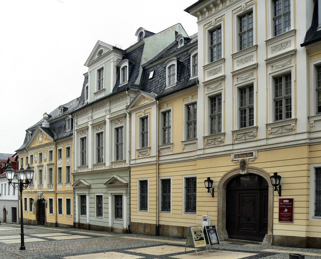 Plauen - Die denkmalgeschützten Häuser in der Nobelstr. 9, 11 und 13 beheimaten heute das Vogtlandmuseum Plauen, Плауен