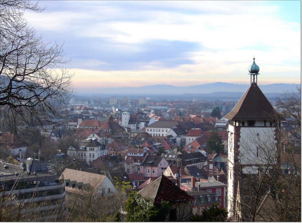 Blick über Freiburg von Greiffenegg Schloßberg Café ¦ pilago, Фрайбург