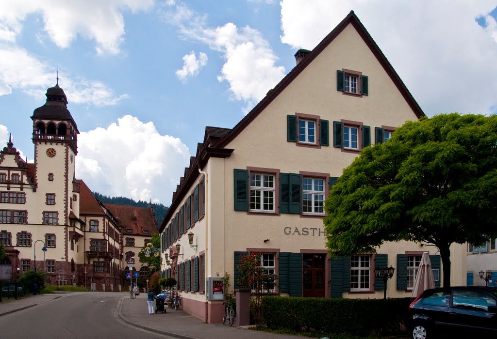 Freiburg, Deutsch-Französisches-Gymnasium und Gasthaus Schützen ¦ pilago, Фрайбург