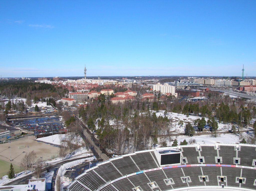 North view from the Stadium tower, Хельсинки