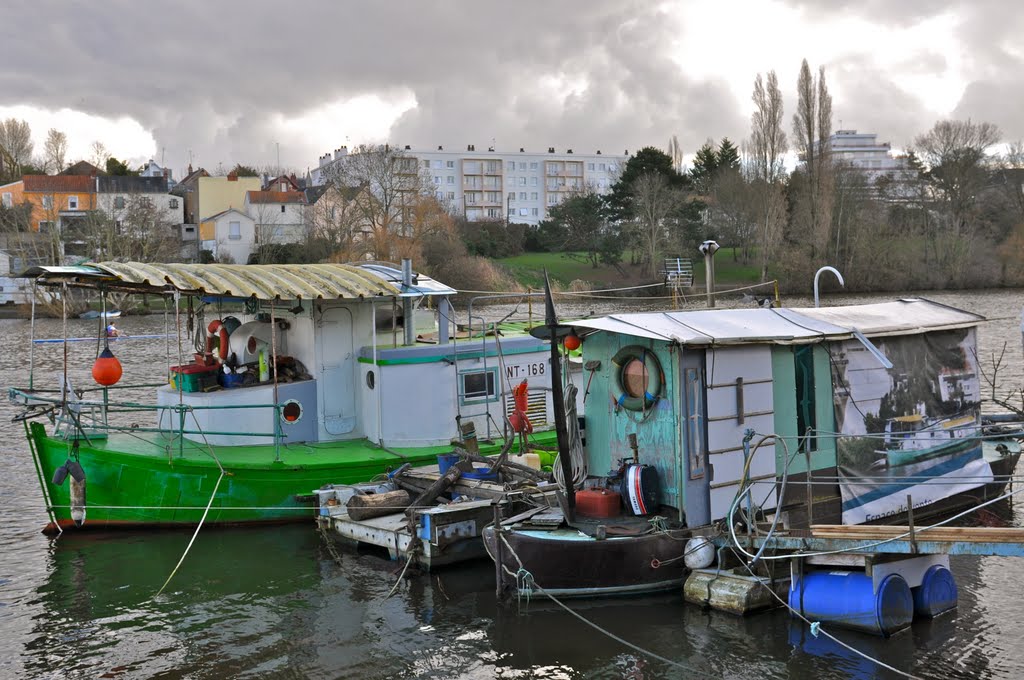 petits bateaux sur lErdre à Nantes, Нант