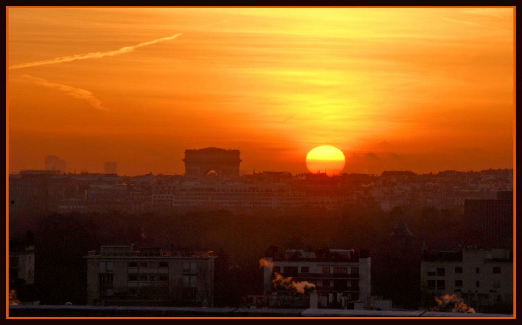 Lever de soleil sur lArc de Triomphe, Левальлуи-Перре