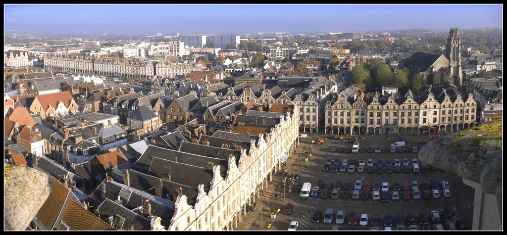 Arras, Panorama sur les deux places depuis le beffroi, Аррас