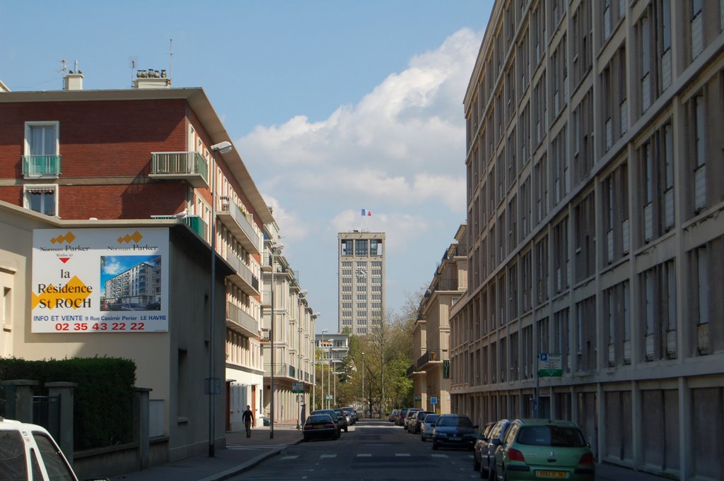 Le Havre - Rue Béranger - Hotel de Ville, Гавр