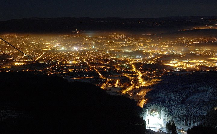 Noční Liberec z Ještědu, Либерец