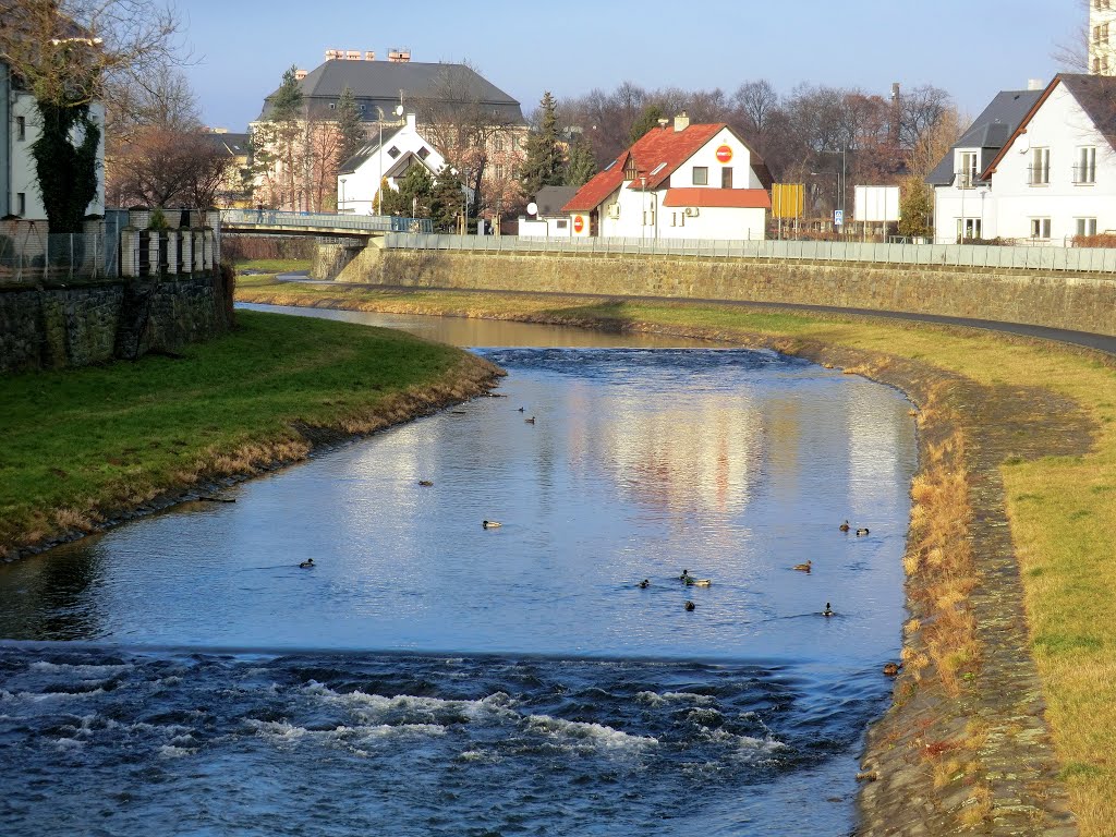 Řeka Opava v lednu 2014 (Opava River in January 2014), Czech Republic, Опава