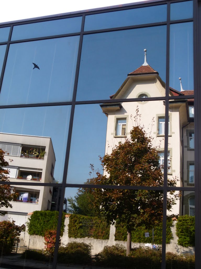 Maison privée dans les reflets du collège Sainte-Croix, Фрейбург