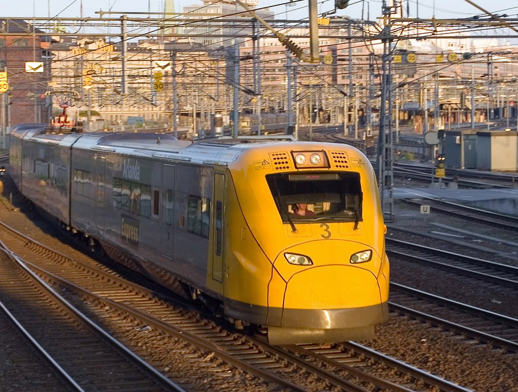 Arlanda Express train / Stockholm, Sweden, Содерталье