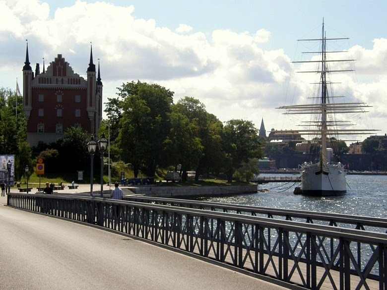 Stockholm - en romantisk plats med en segelbåt (romantické místo s plachetnicí; a romantic place with a sailboat), Sweden, Содерталье