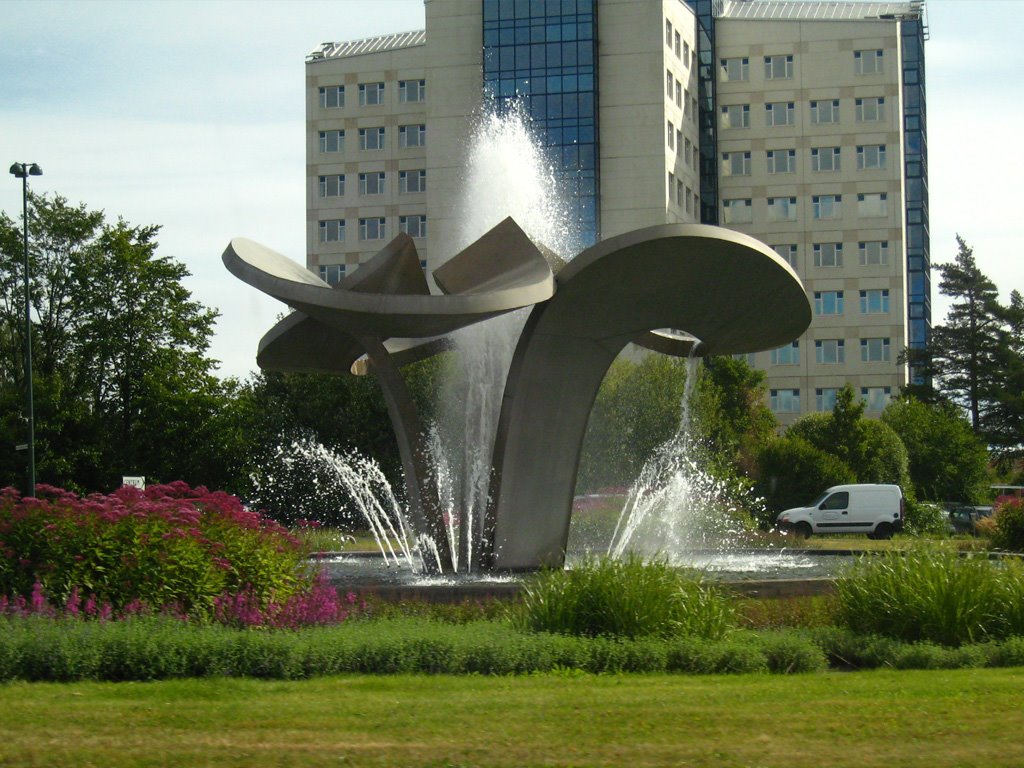 Fountain square in Borlänge Center, Бурлэнге
